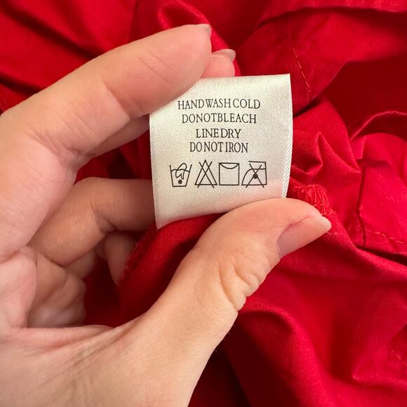 Marie‎ Nicole Girls XL Red Christmas Smocked Dress Holiday Embroidered Cotton - Picture 9 of 9